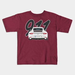 911 gts racing white Kids T-Shirt